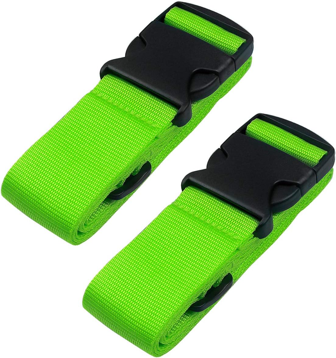 PALAY Luggage Straps Set for Suitcases with Quick Release Buckle and 4 PVC Tags 2×6 ft Orange main image 0
