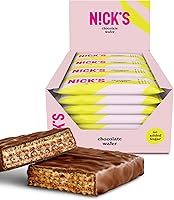 NICKS Chocolate wafer, Low carb Chocoladewafelrepen Biscuits Snoepsnack-reep, 165 calorieën, geen toegevoegde suikers...