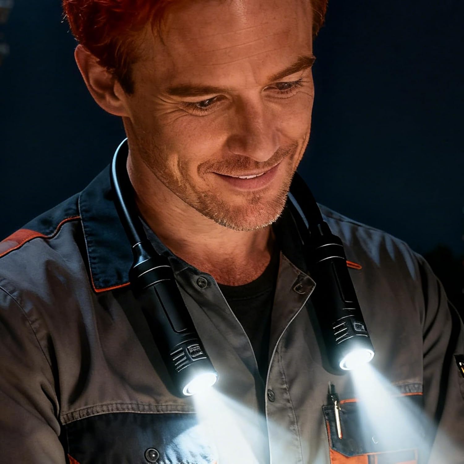 Neck Light for Reading - 3-Mode Magnetic Adjustable Hose - Hiking Flashlight Around Neck Lamp - for Outdoor Indoor Night Running Walking Cycling Fishing Home Work Repair