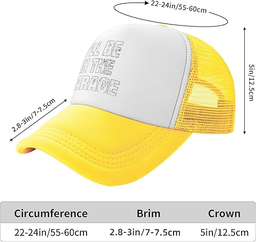 Miniatura 6 de I'll Be in The Garage Retro Gifts Black Mesh Classic Vintage Hat Cap for Men Women Teenager Cap Adjustable