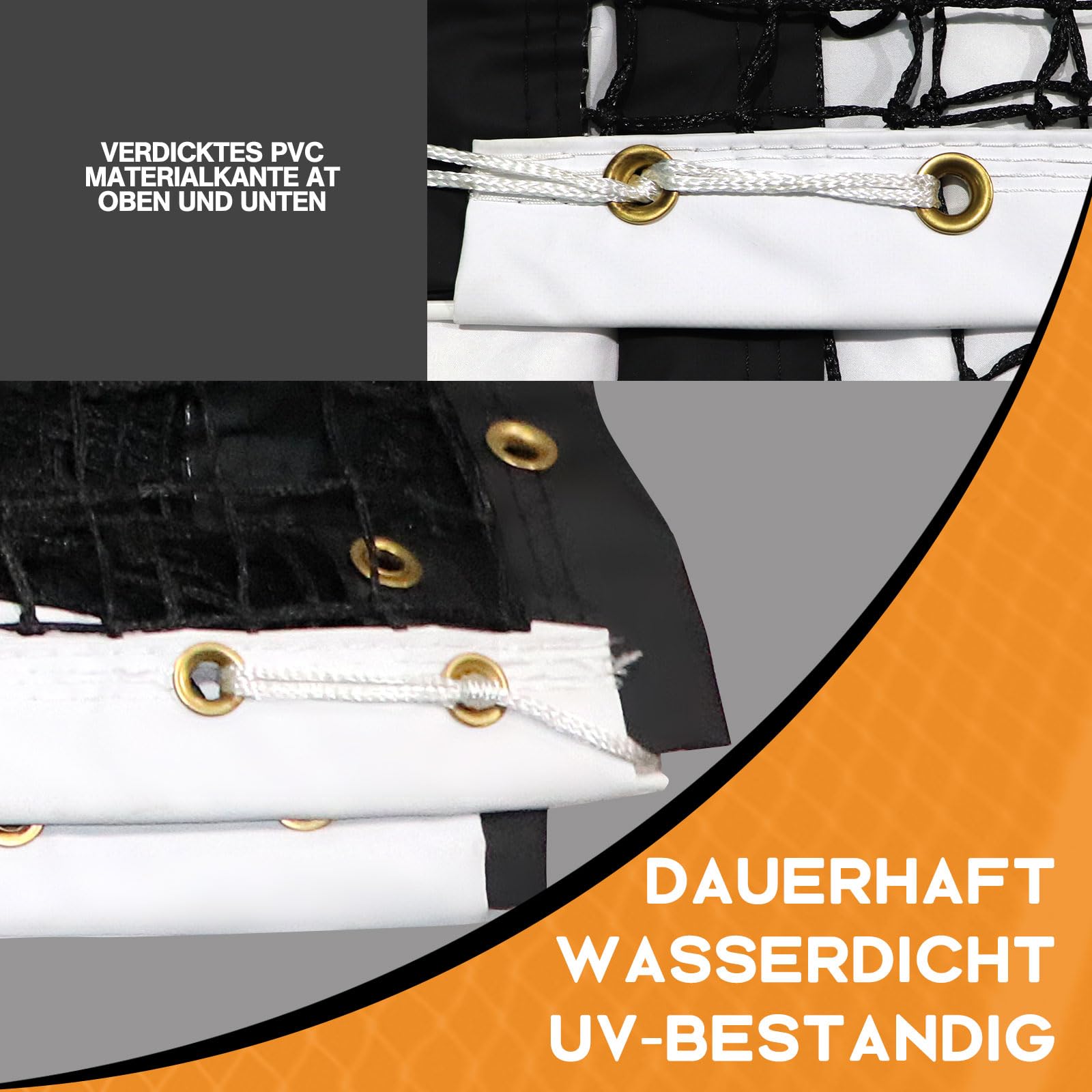 Katop Tennisnetz 12.8×1.06m Professionelles strapazierfähiges Nylon-Netz für Kinder-Tennisjunkies, kompatibel mit Allen Standard-Tennispfosten, inklusive Innen- und Außenplatz