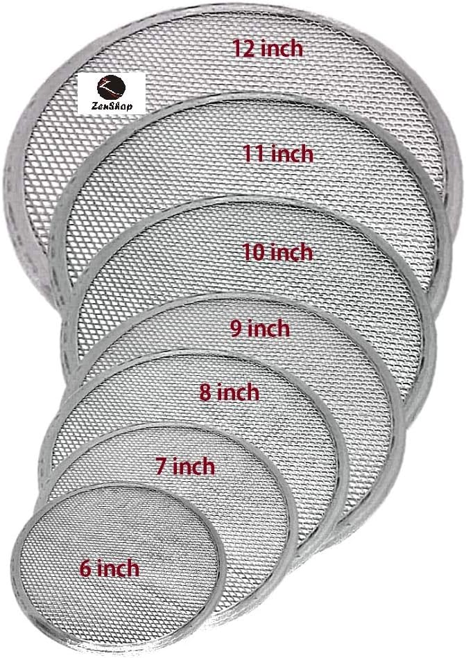 Sponsored Ad - Combo of 7 Multi Size Aluminum Pizza Screen/Mesh Size are 6 to 12 inches Diameter.