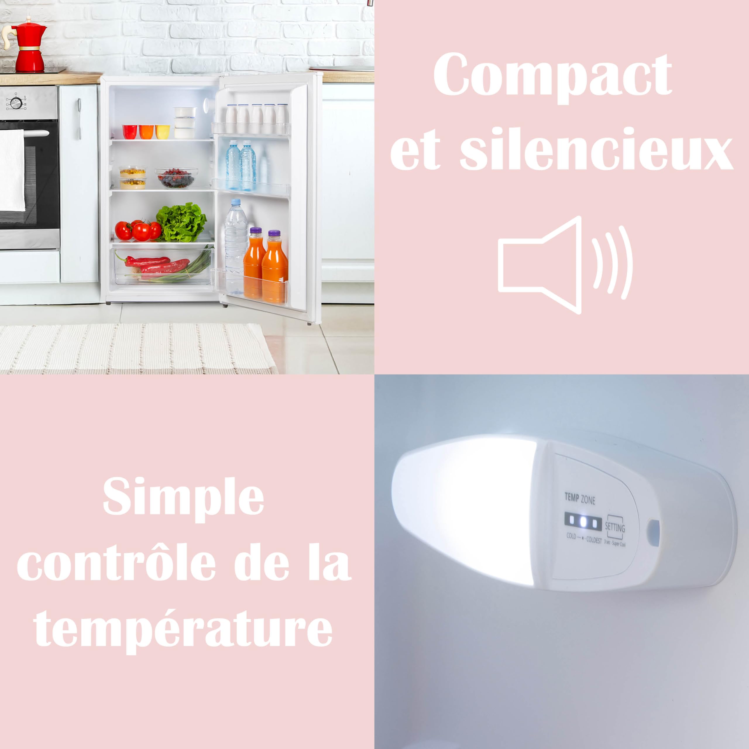 PRIMO PR180FR Réfrigérateur Table Top - 94L - Classe D - Blanc
