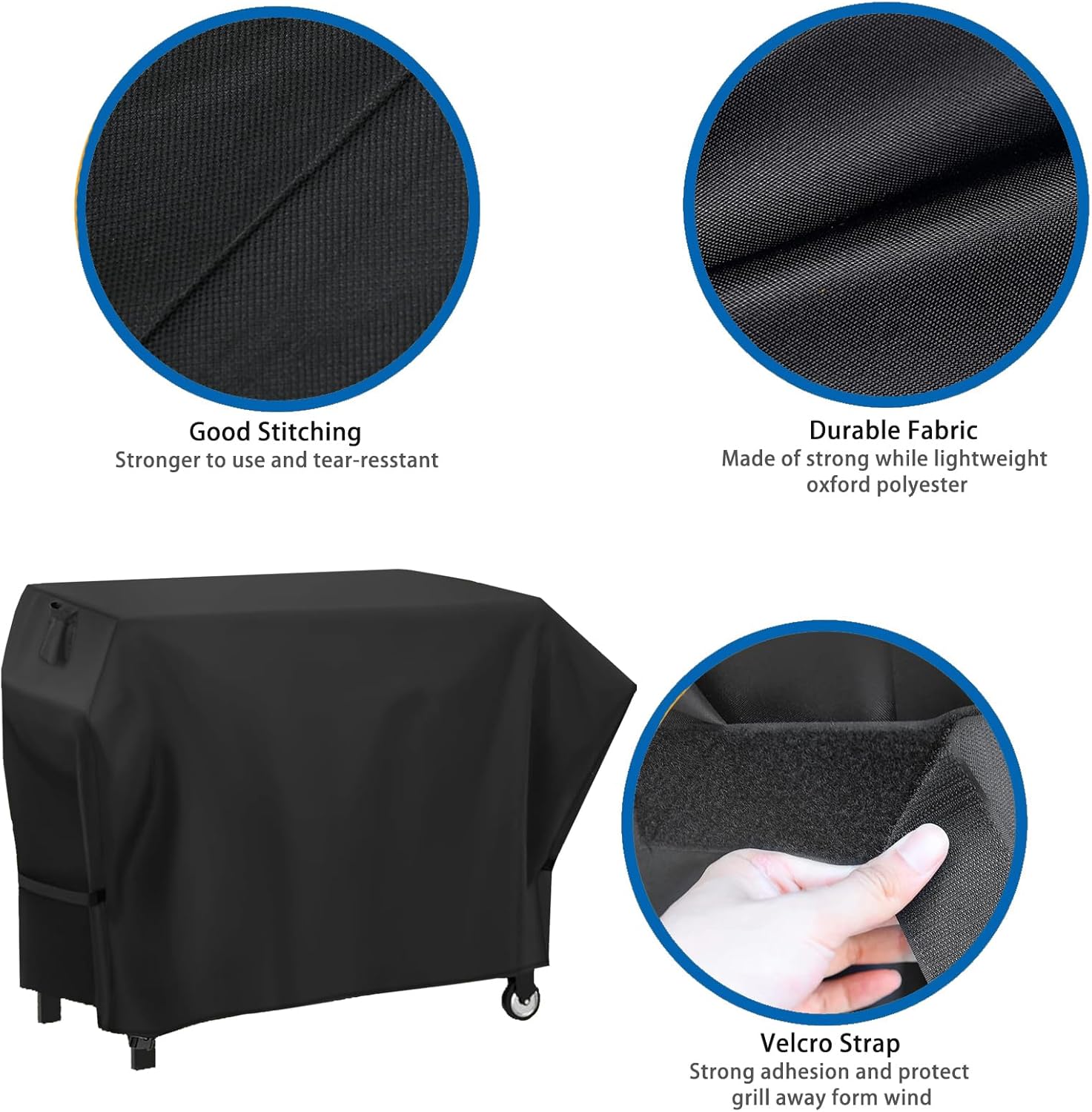 Grill Cover for Blackstone Duo 17" Griddle and Grill Combo 1819, Heavy Duty Waterproof Blackstone 5091 Cover, Outdoor BBQ Grilling Cover