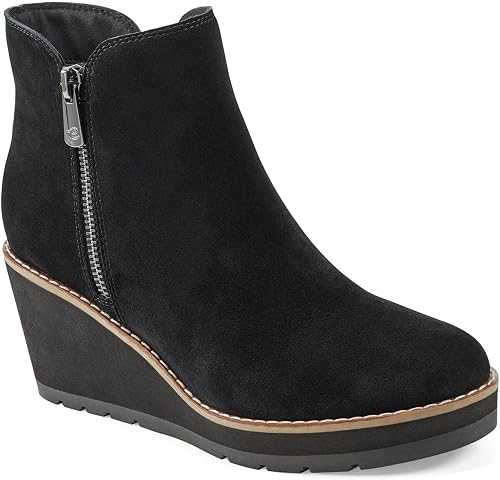 Easy Spirit Jayda Women's Boot, 6 B(M) US, Black-Suede