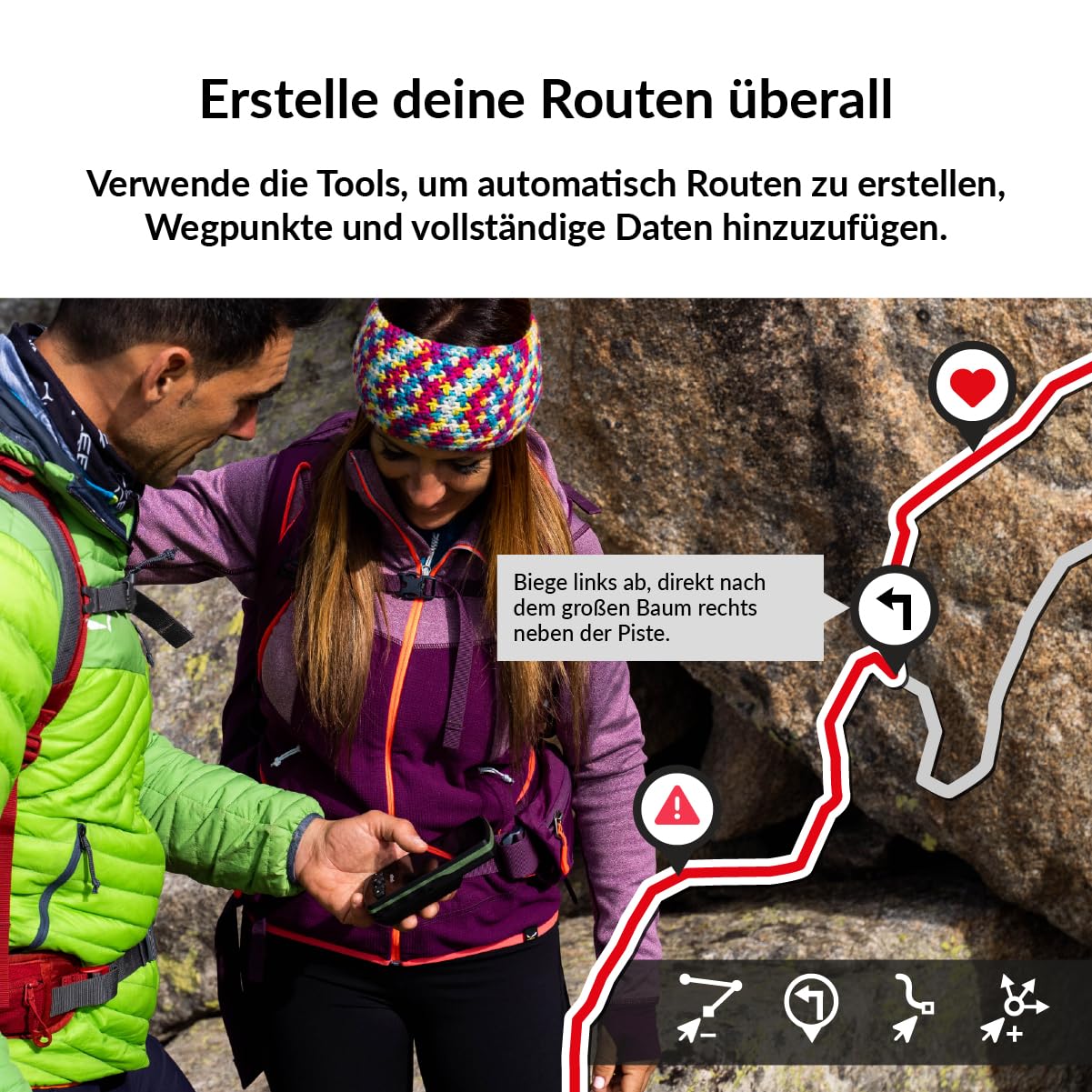 TwoNav Aventura 2 Plus (32 GB) + MicroSD (128 GB) + Karte Full Deutchland BKG Topo 1:25000 installiert, Outdoor Handheld-GPS mit 3,7-Zoll-Breitbild, Tasten und Joystick für Bergsteigen