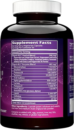Miniatura 2 de MRM Nutrition Digest-All   Enzimas digestivas  Mejor digestión y absorción  Lactasa  amilasa  lipasa  Puede ayudar con hinchazón y gas 100