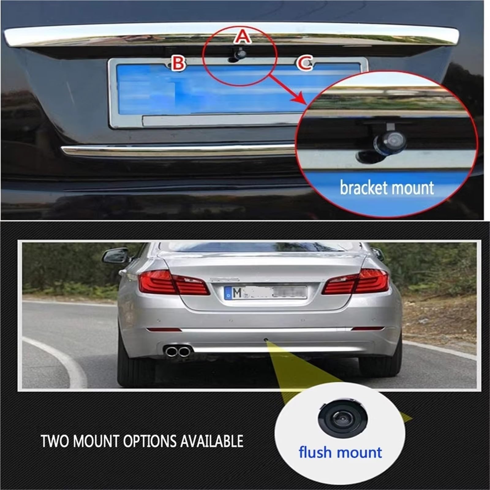 Noktowizor kamera cofania, automatyczna kamera parkingowa, IP68, wodoodporna, CCD, LED, automatyczny monitor zapasowy, 170 stopni, obraz HD, 4 światła (Xiaohudie)