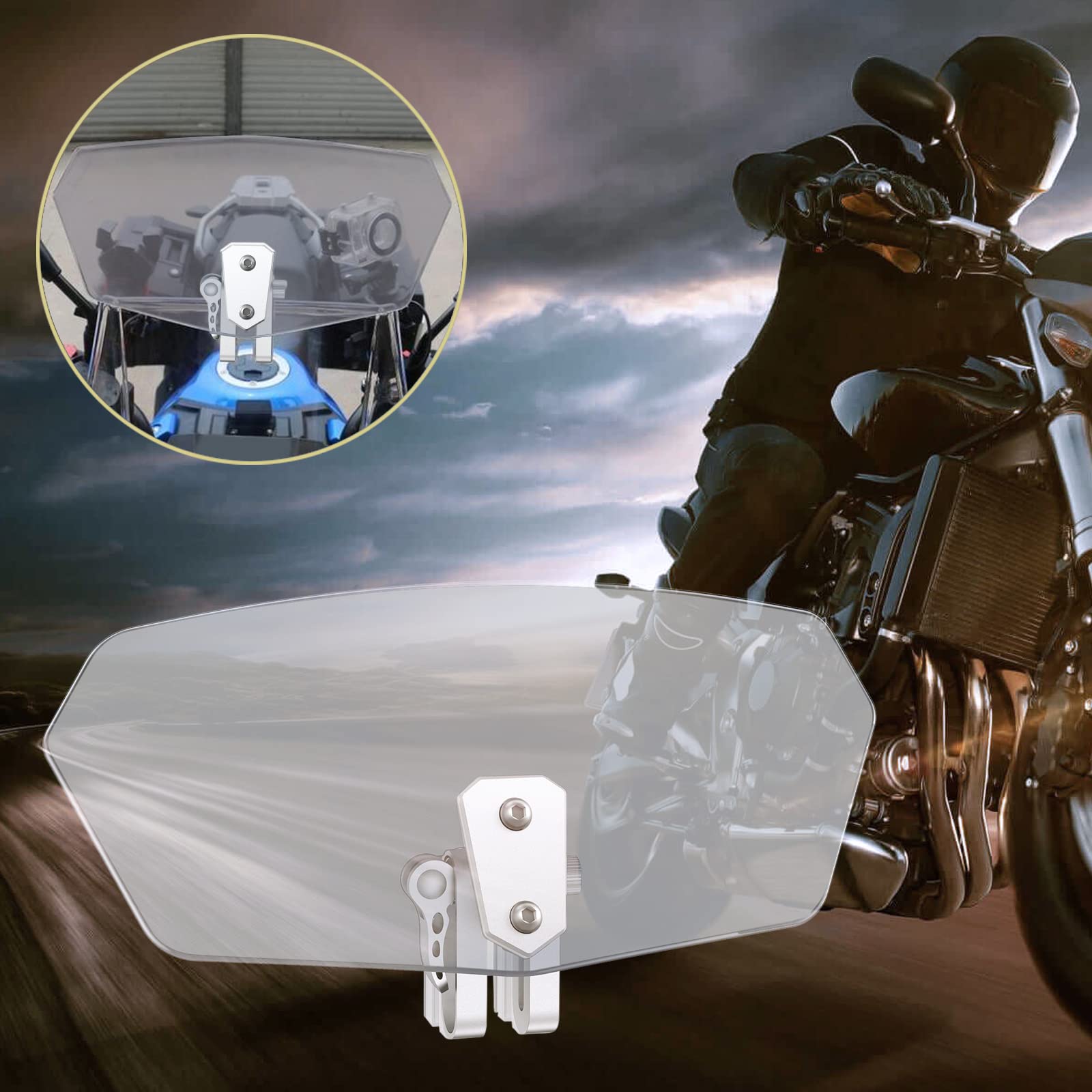Pare-brise Extension Moto DREAMIZER - Universel Pour R1, R3, CBR, GS, TMAX - Anti-vent Et Bruit