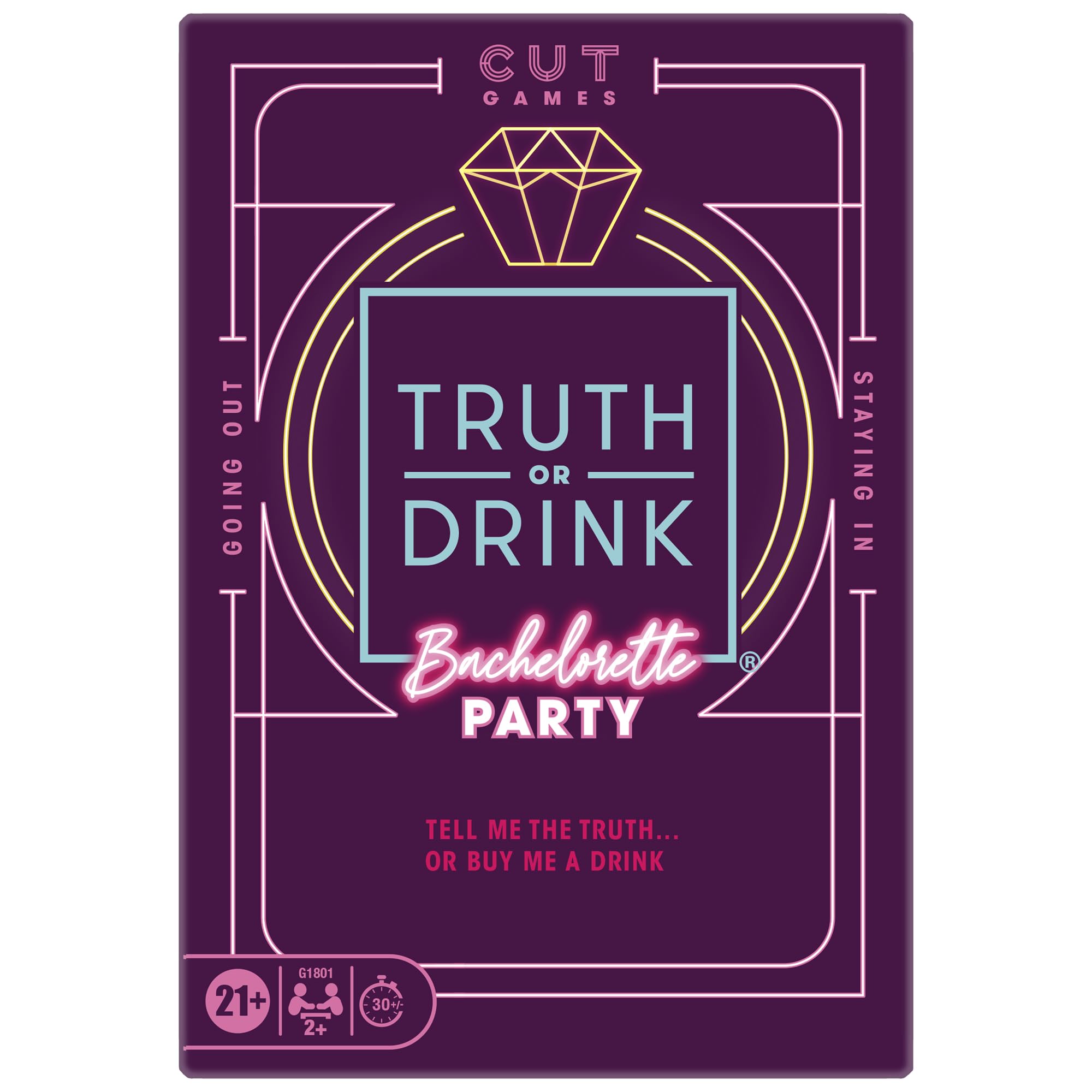 Truth or Drink: Edición de despedida de soltera | Juego de fiesta para adultos por Cut | 108 preguntas reveladoras e hilarantes para noches de niñas fuera o dentro | A partir de 21 años | 2+ jugadores