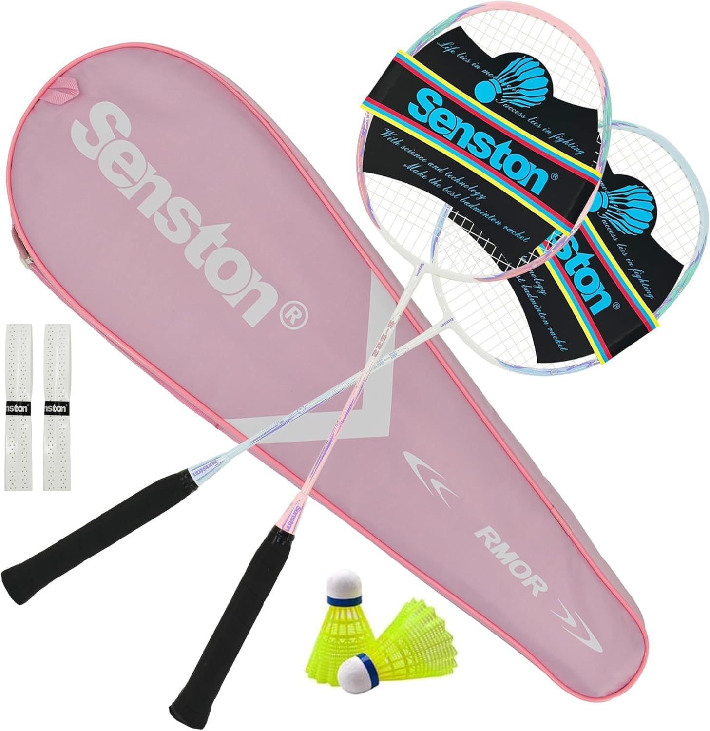 Snapklik.com : Badminton Rackets Set Of 2, Graphite Shaft Badminton ...