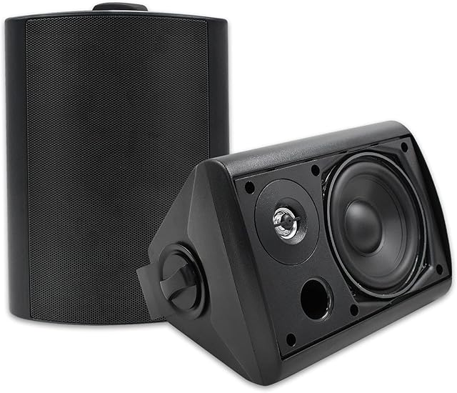 Herdio Outdoor Speakers, 200 Watts 5.25 Inches Outdoor Speaker Waterproof For Patio Indoor Outdoor