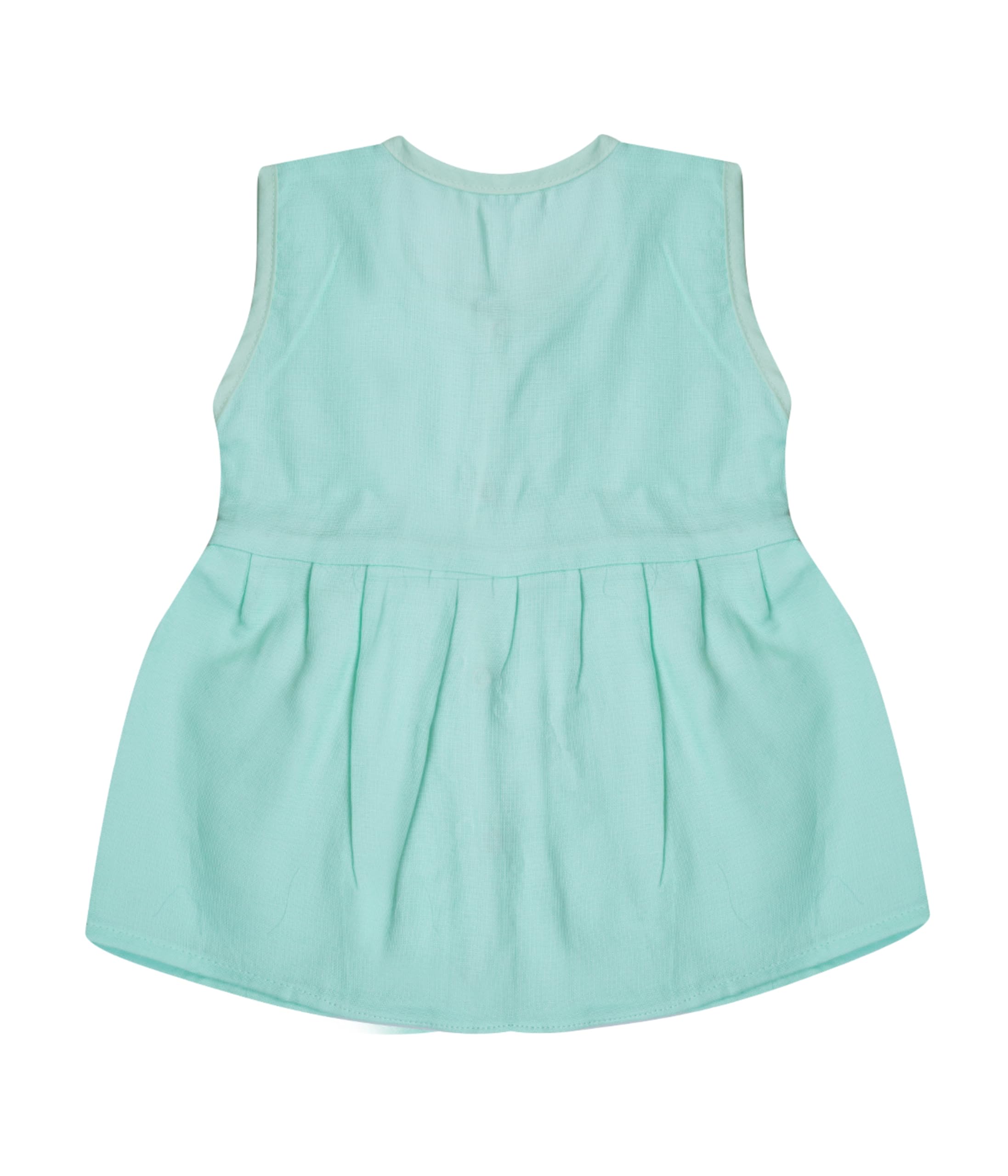 VIRUKSHAM 100% Pure Cotton Colour Muslin Baby Girls Frock Yellow 2