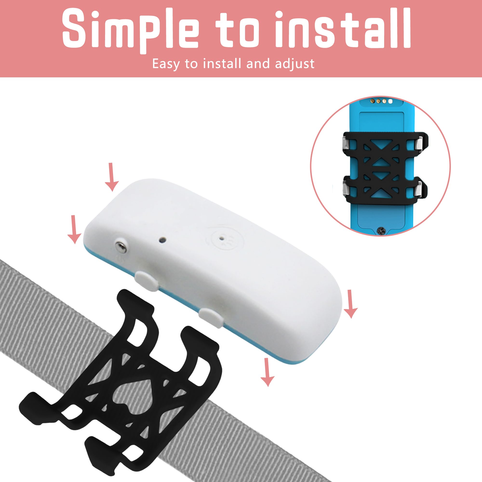 4 Pcs Dog GPS Trackers Rubber Clip Compatible with Tractive GPS, Rubber Mount for 4GTK911SA, Dog Tracker Clip Replacement - Image 3