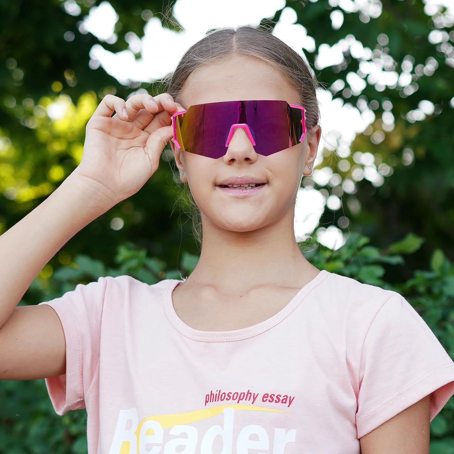 DUCO Kids Sports Sunglasses: Polarized UV400 Protection Youth Baseball Sun Glasses Shatterproof TR90 Frame Age 6-16 DK310
