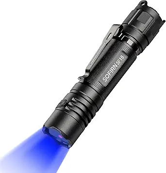 365nm UV Flashlight Black Light, Sofirn SF16 Rechargeable Powerful LED Blacklight Flashlight for Detecting Pet Dog Urine, Unveil Invisible Stains, High Definition Pure Ultraviolet（Battery Included）