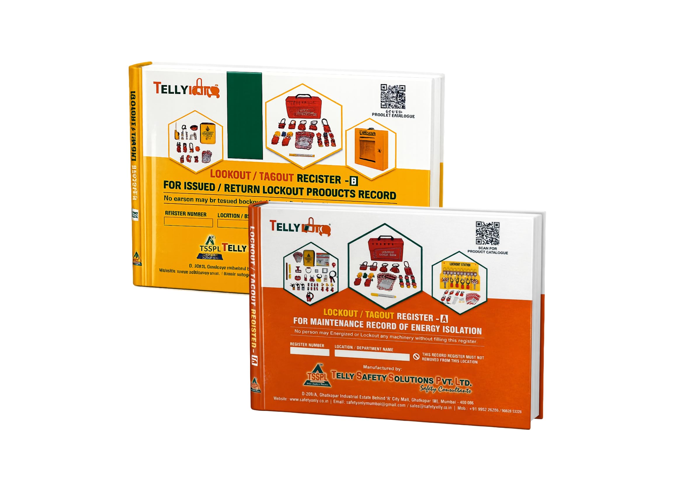 Lockout Tagout Register A + B Book | LOCKOUT/TAGOUT REGISTER - A FOR MAINTENANCE RECORD OF ENERGY ISOLATION | LOCKOUT/TAGOUT RECISTER - B FOR ISSUED/RETURN LOCKOUT PROOUCTS RECORD-image-47