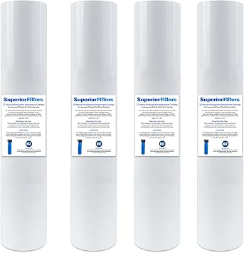 20 Micron Sediment Filter 20x4.5 Whole House Cartridge 4 PK
