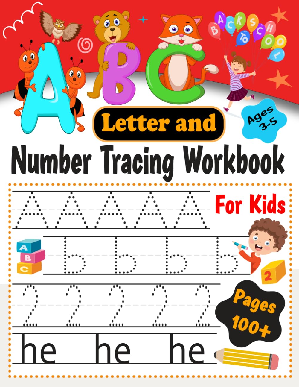 ABC letter and Number Tracing Workbook For Kids Ages 35 Preschool