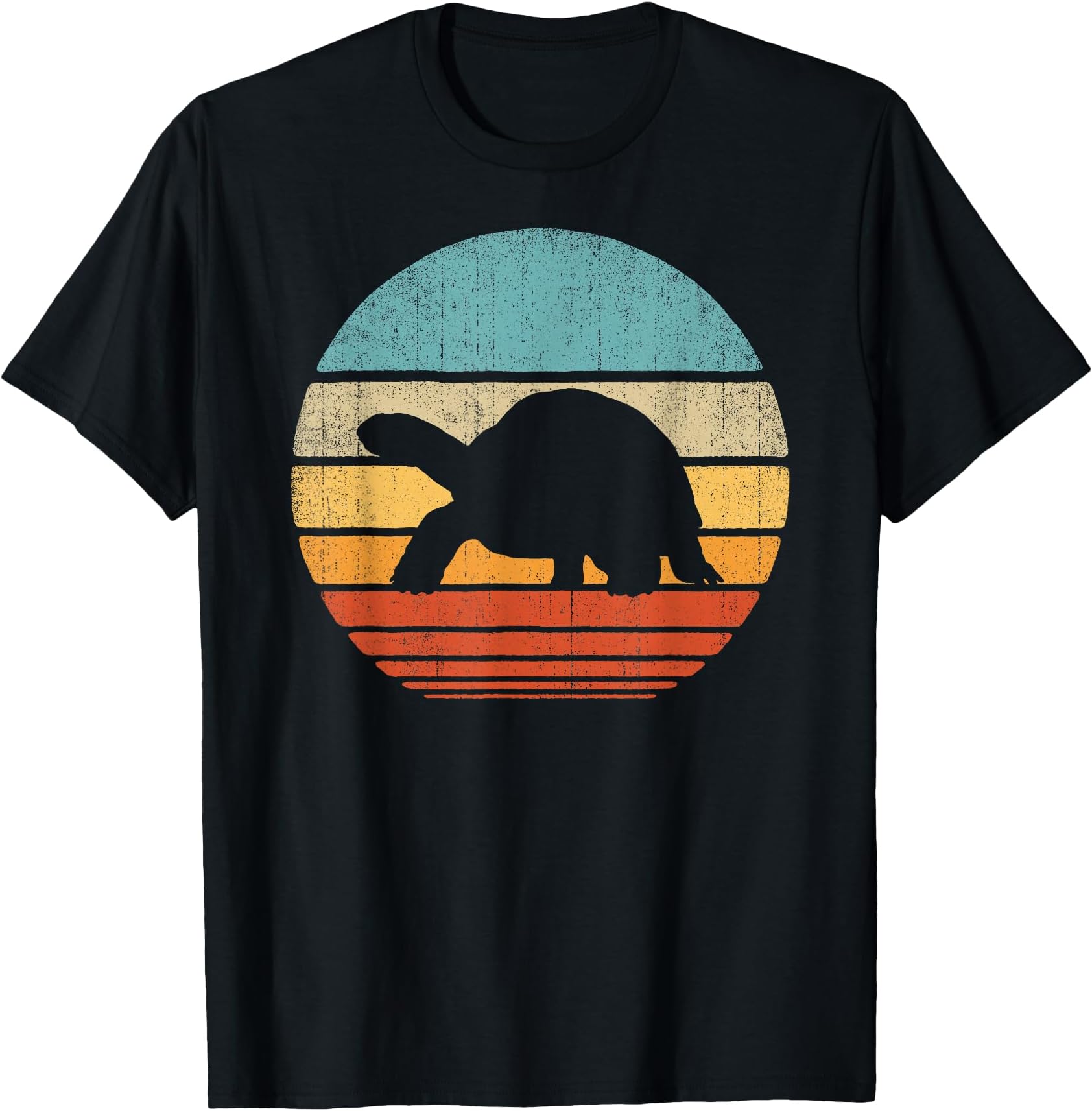 Tortoise Retro Vintage 60s 70s Sunset Turtle Reptile Animal T-Shirt