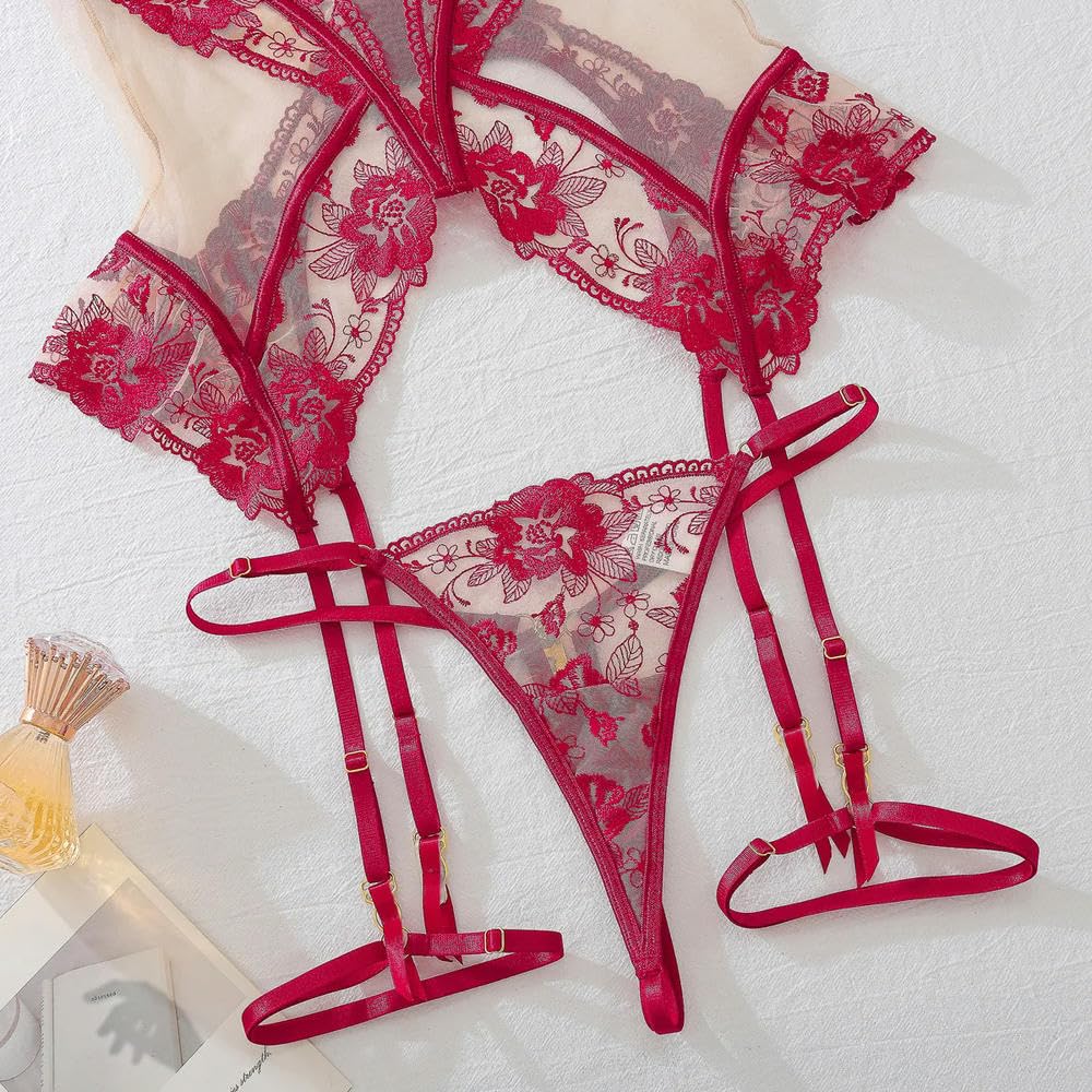 Fantasy Lingerie Ultra Hot Lace Sexy Kit Transparent Ensemble Lingeries Femmes Fancy g-String Tulle Underwear