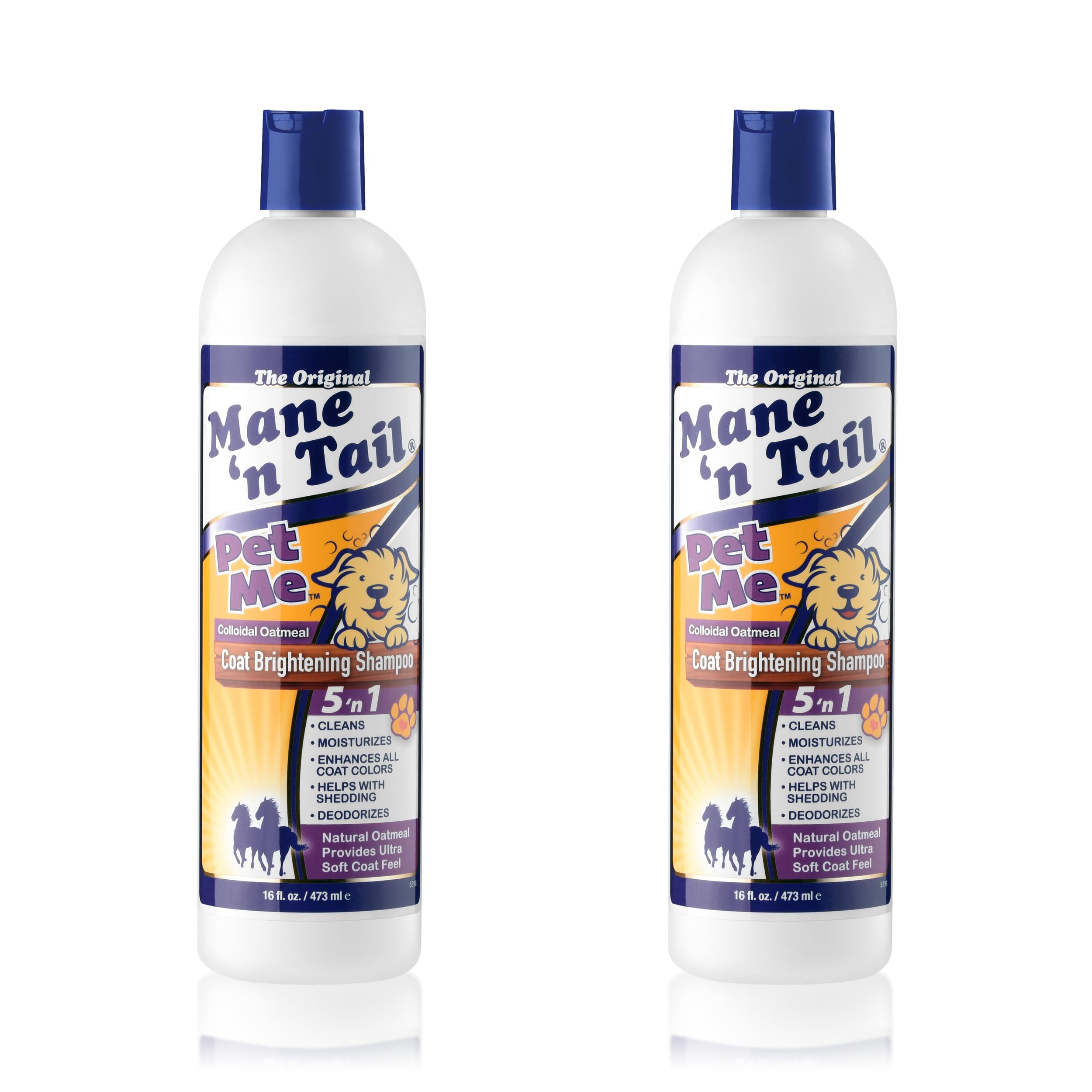 Mane 'n Tail Pet Me Coat Brightening Shampoo with Creamy Shea Butter, Argan Oil and Omega 6 & 9 (2 Pack)