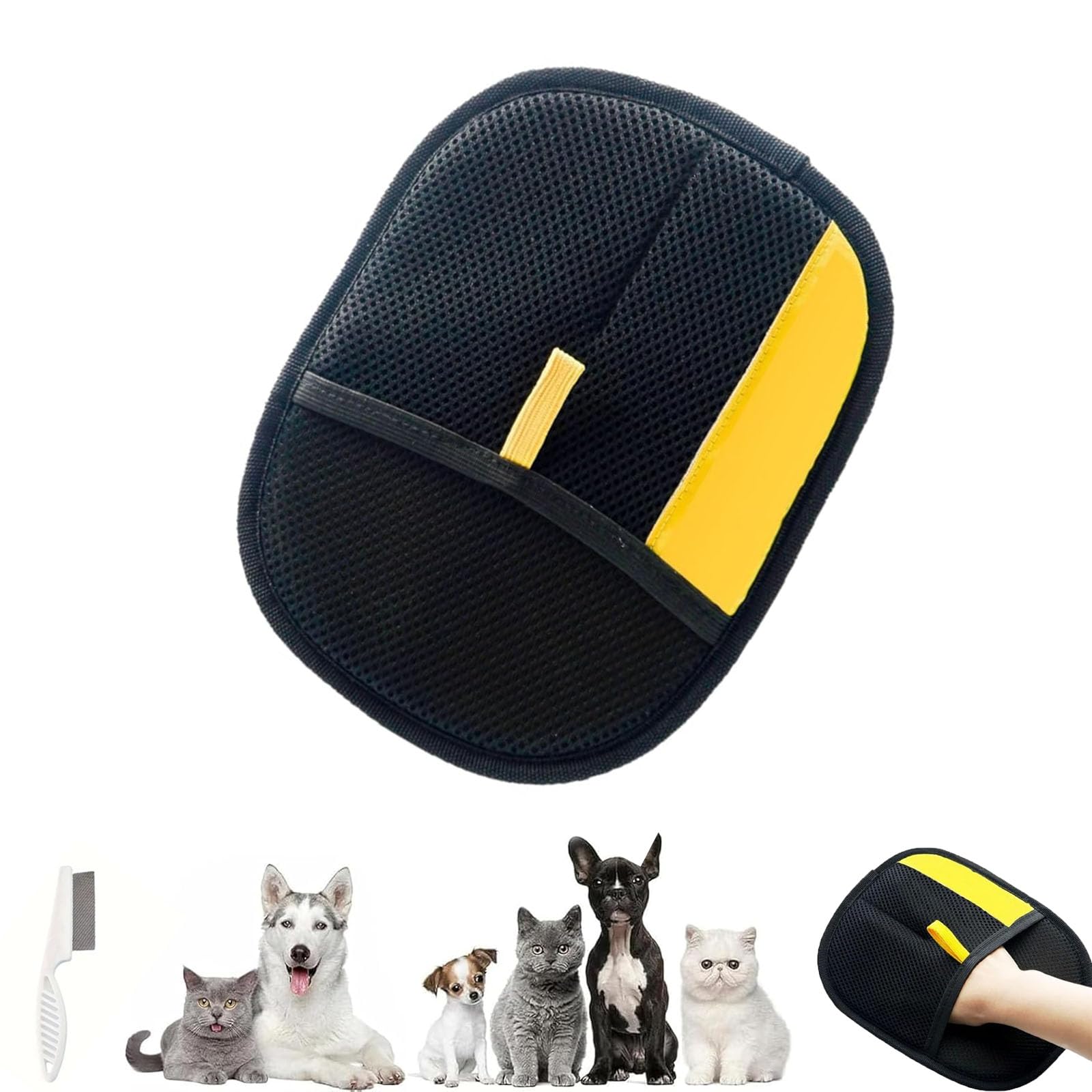 Soft Pet Guante Quitapelos Mascotas,Softpet Manopla Quita Pelos Mascota,Lavables y Reutilizables para Sofás Muebles Alfombras Asientos de Coche (1pcs)