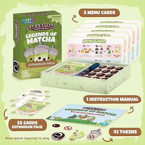 Miniatura 4 de Sabobatage Paquete de expansión Legends of Matcha - Juego de fiesta fácil y familiar  Juegos de cartas para adultos, adolescentes y niños  2-7
