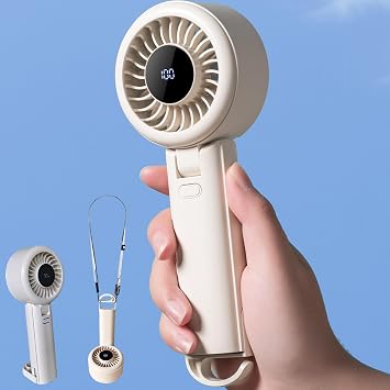 Portable Fan-3 in 1 USB Rechargeable Handheld Mini Fan, Multifunctional Small Fans with 100 Speed Settings with Portable Carabiner and Neck Rope for Travel,Mountaineering,Beach and Personal Use