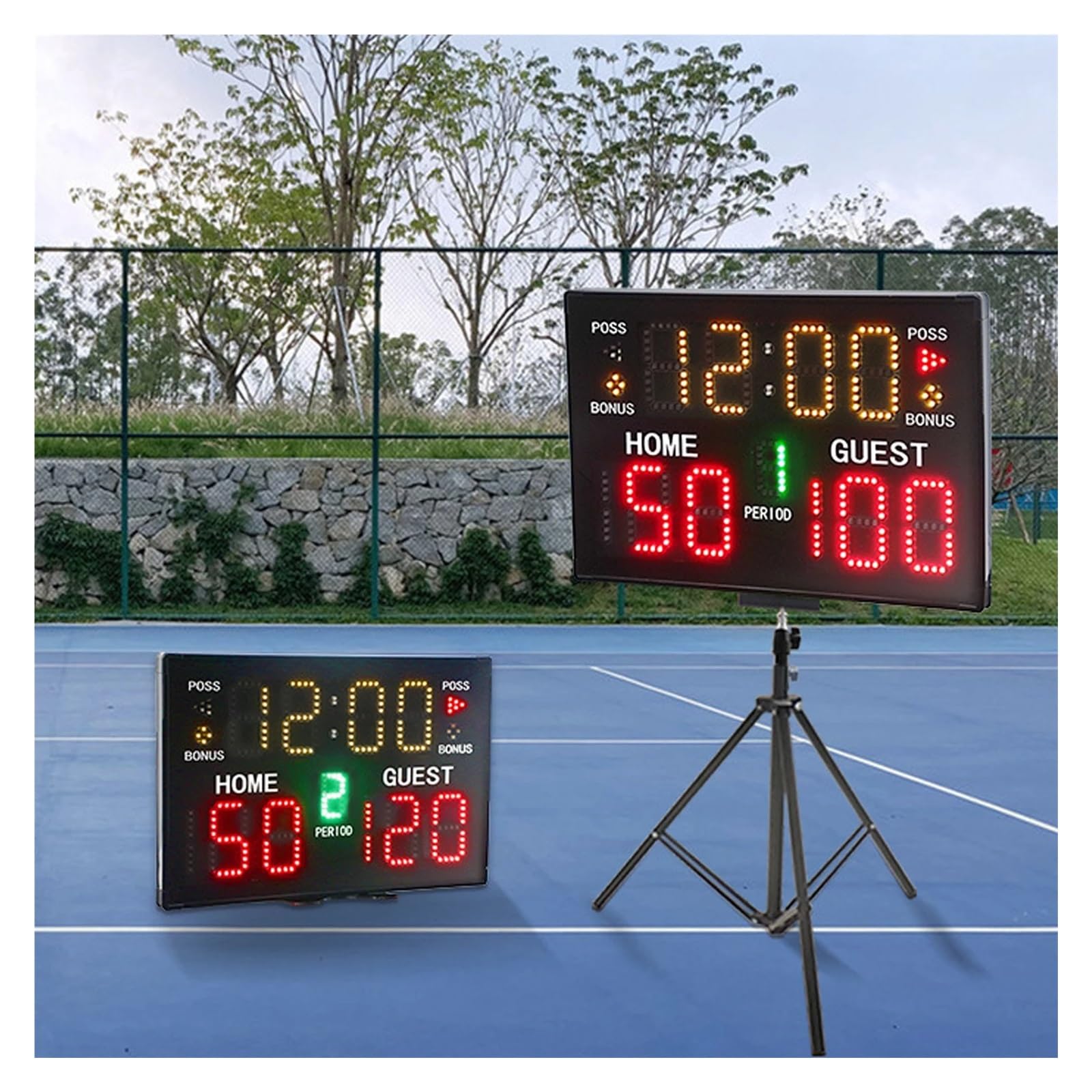 Tabellone segnapunti Digitale elettronico Multifunzionale for Basket, Judo, Calcio, Tennis, Boxe, cronometro, conteggio dei falli