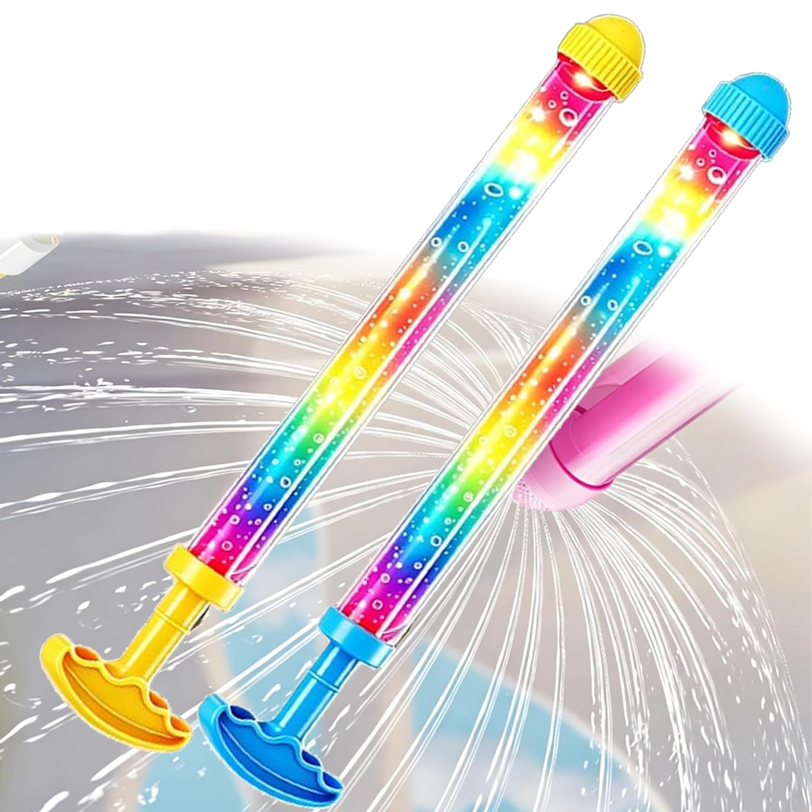 Firework Style Water Spray Toy, 4PCS Firework Water Gun, High Pressure Pull-Out Sprinkler Spray Toys, Water Firework Sprinkler for Parties, Water Festivals, Pool Party, Gatherings (2PCS-G)