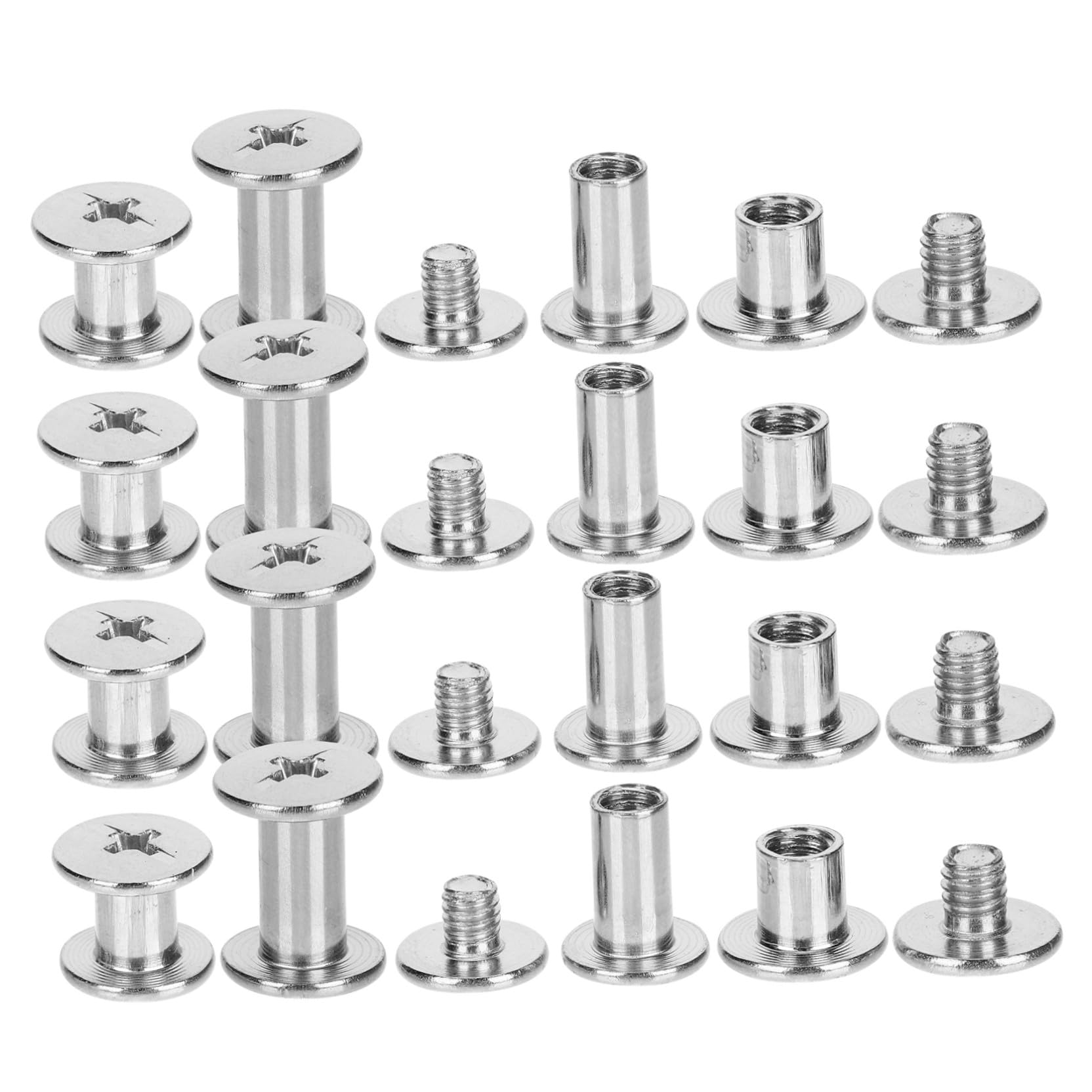 SOLUSTRE 5sätze Binding Screw Assortment Für Scrapbooking Und Fotoalben Nickelbeschichtete Schrauben Längen Für Projekte Und Lederarbeiten