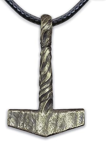 Baldur Jewelry - Viking Norse Dragon Thors Hammer Necklace Pendant Amulet - Viking Jewelry - Viking Necklace for Men