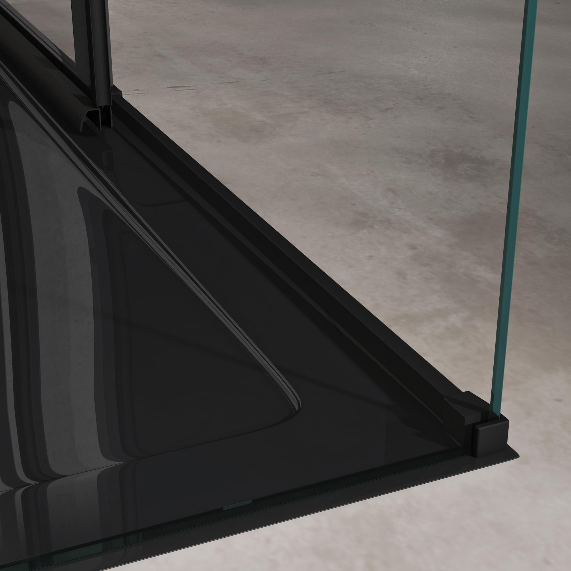 doporro Box Doccia Angolare 80x110x195 cm con Porta Scorrevole Reversibile