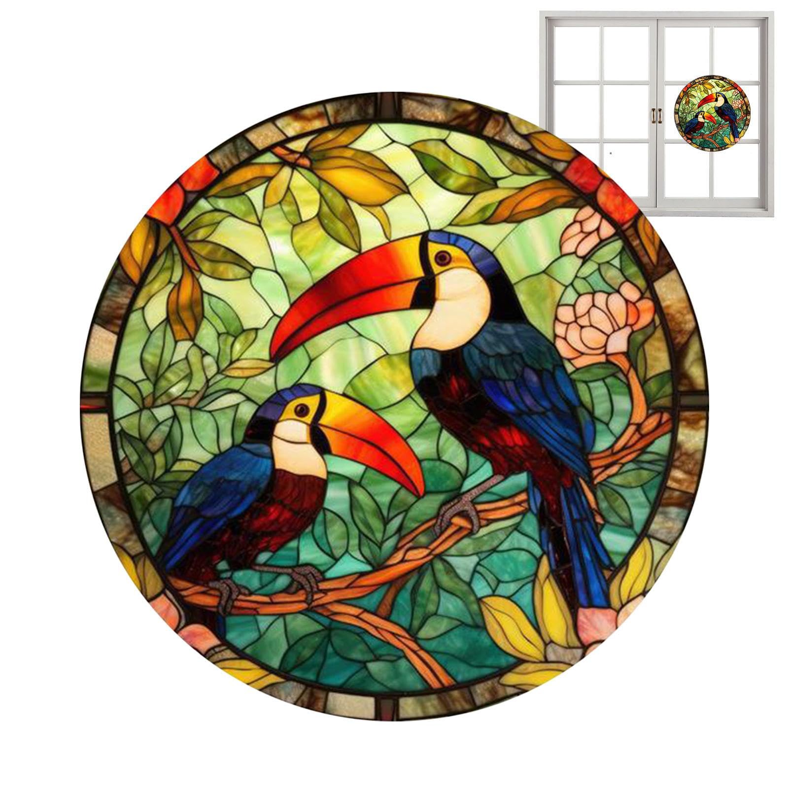 Dirfuny Static Cling Stickers, Anti-Collision Window Decoration Decals, Animal Sticker, Double-Sided Decal to Prevent Bird Strikes Window Glass, Alert Birds