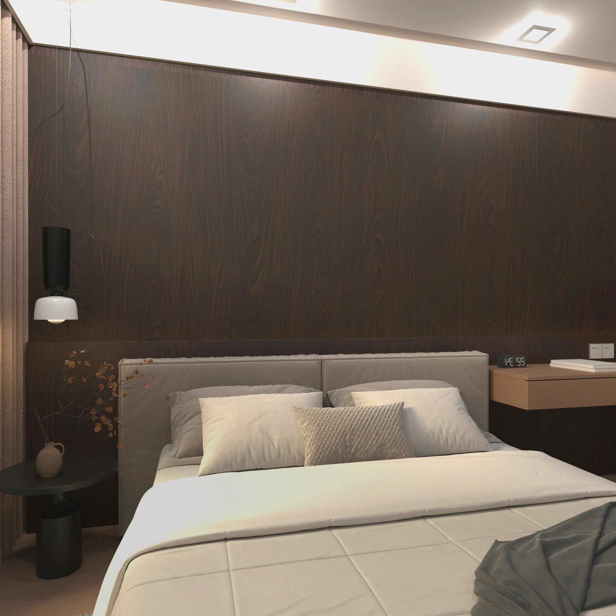 JSEVEM Dark Brown Wood Contact Paper 40cm×300cm Sticky Back Plastic Removable Kitchen Cabinet Covering Paste Peel and Stick Wallpaper Furniture Wall Stickers for Bedroom Kitchen Countertop Cupboard