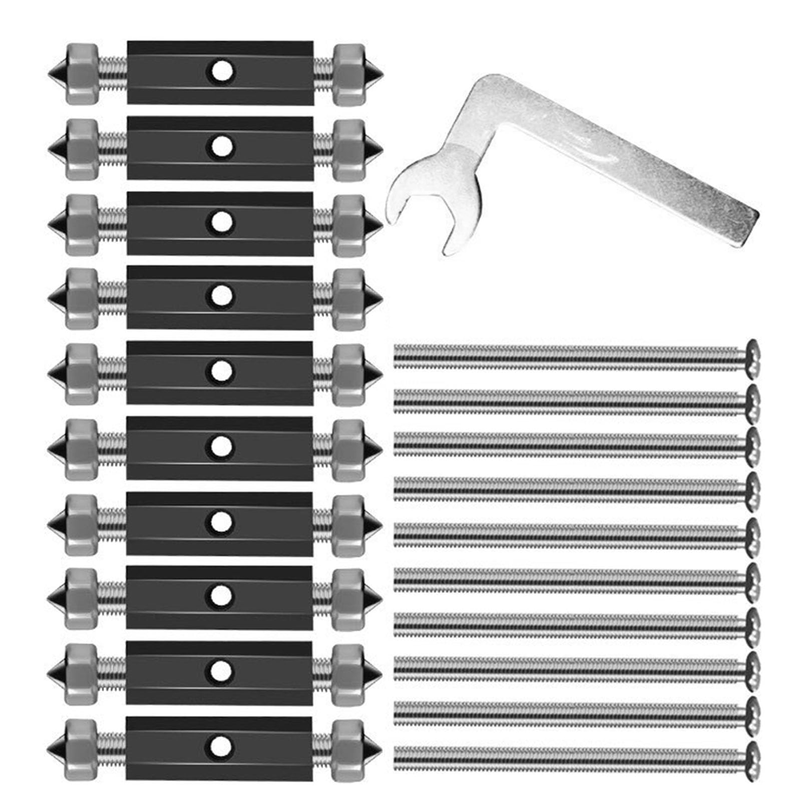 10Pcs Cassette Regolabile Viti Scatola Elettrica Viti Rod Interruttori Universali Presa Riparatore con Chiave Interruttori a Muro Presa Cassette Riparatore