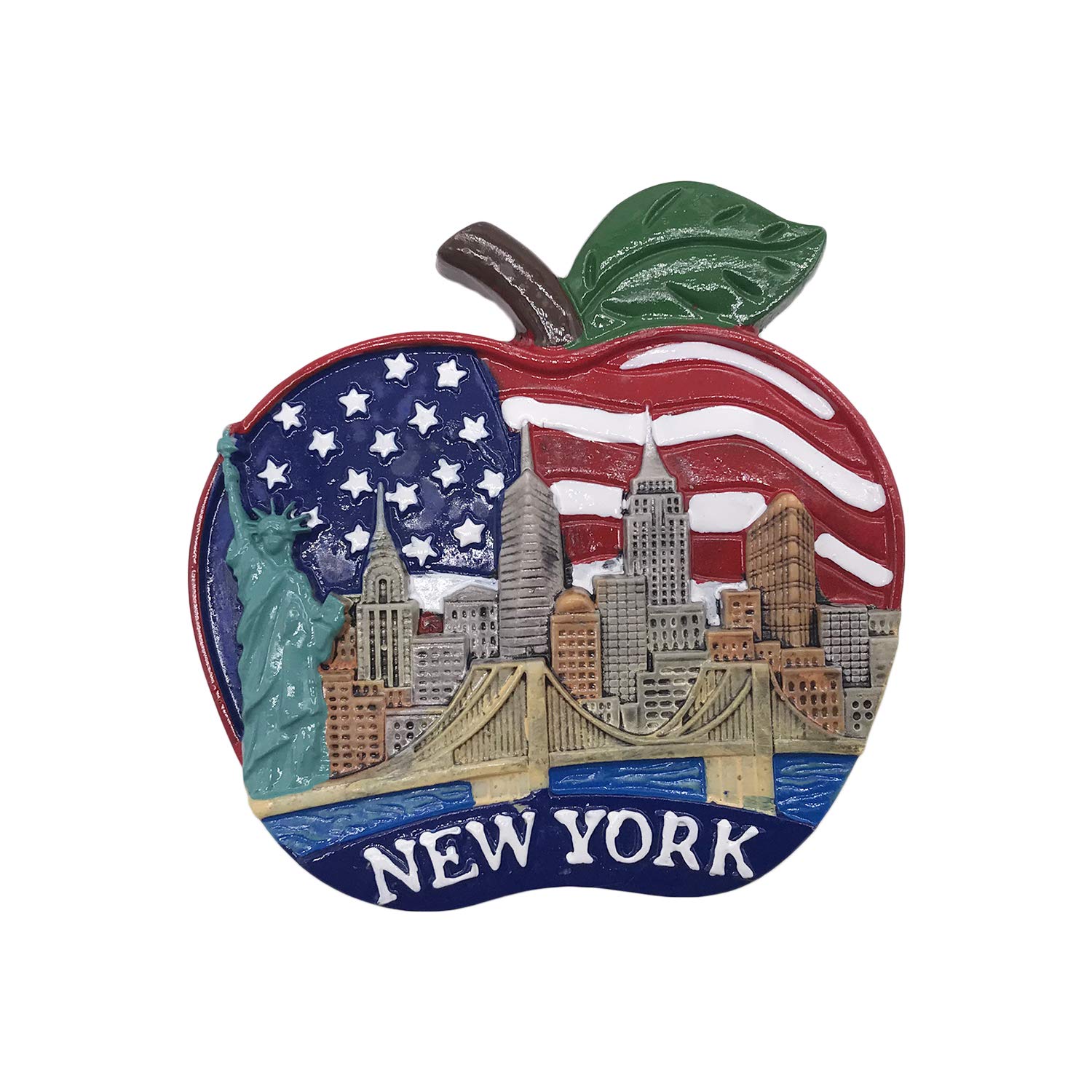 Wedarego New York 3D Usa Refrigerator Fridge Magnet Tourist Souvenirs Handmade Resin Craft Magnetic Stickers Home Kitchen Decoration Travel Gift