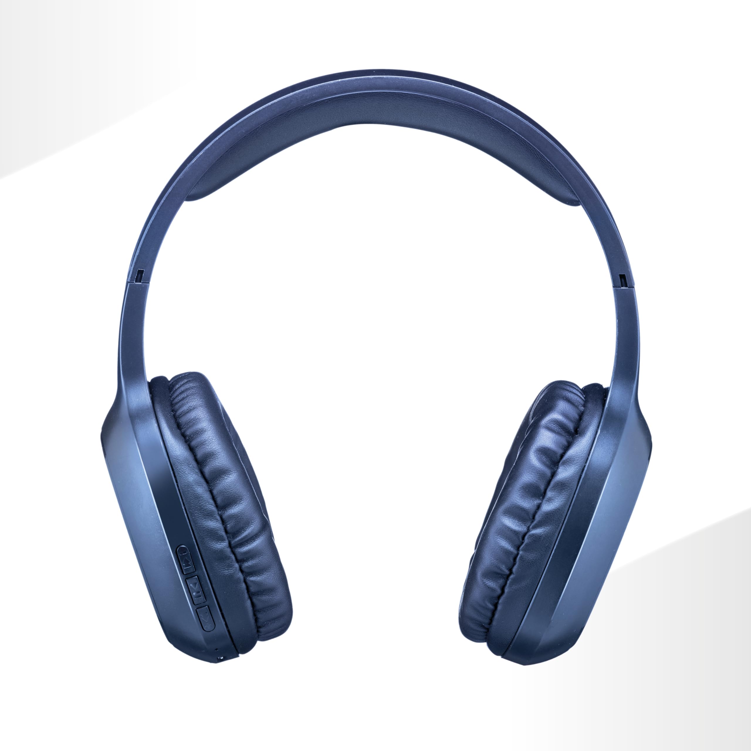 Music Sound | Casque Bluetooth Basic | Casque Bluetooth Supra-auriculaire avec Bandeau Extensible - Autonomie 14h - Recharge 2h - Voyant LED et entrée AUX - Couleur Bleu