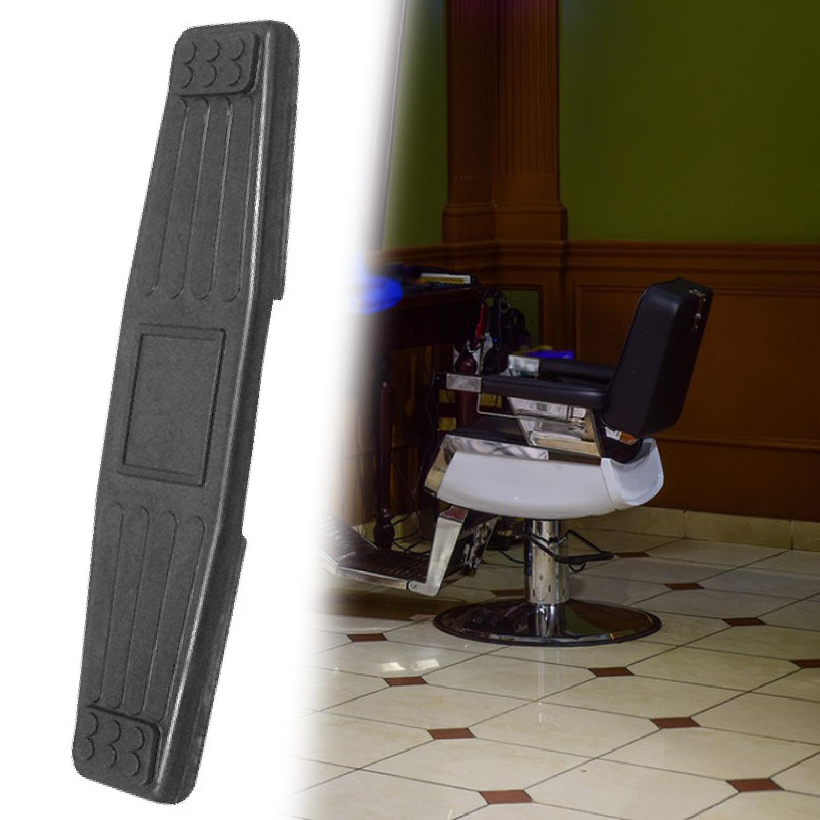 Uonlytech Salonstuhl-Fußstütze – Edelstahl, 55x31 Cm, Rutschfeste Auflage Für Friseurstühle