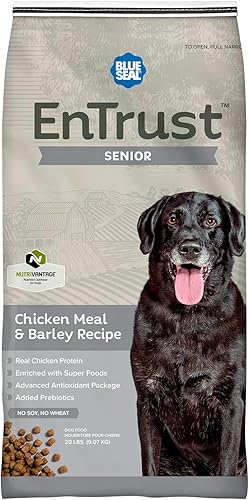 Miniatura 1 de ENTRUST - Alimento para perros mayores  Pollo y cebada  Enriquecido con súper alimentos, antioxidantes y probióticos  Sin trigo ni soja  Bolsa de 6