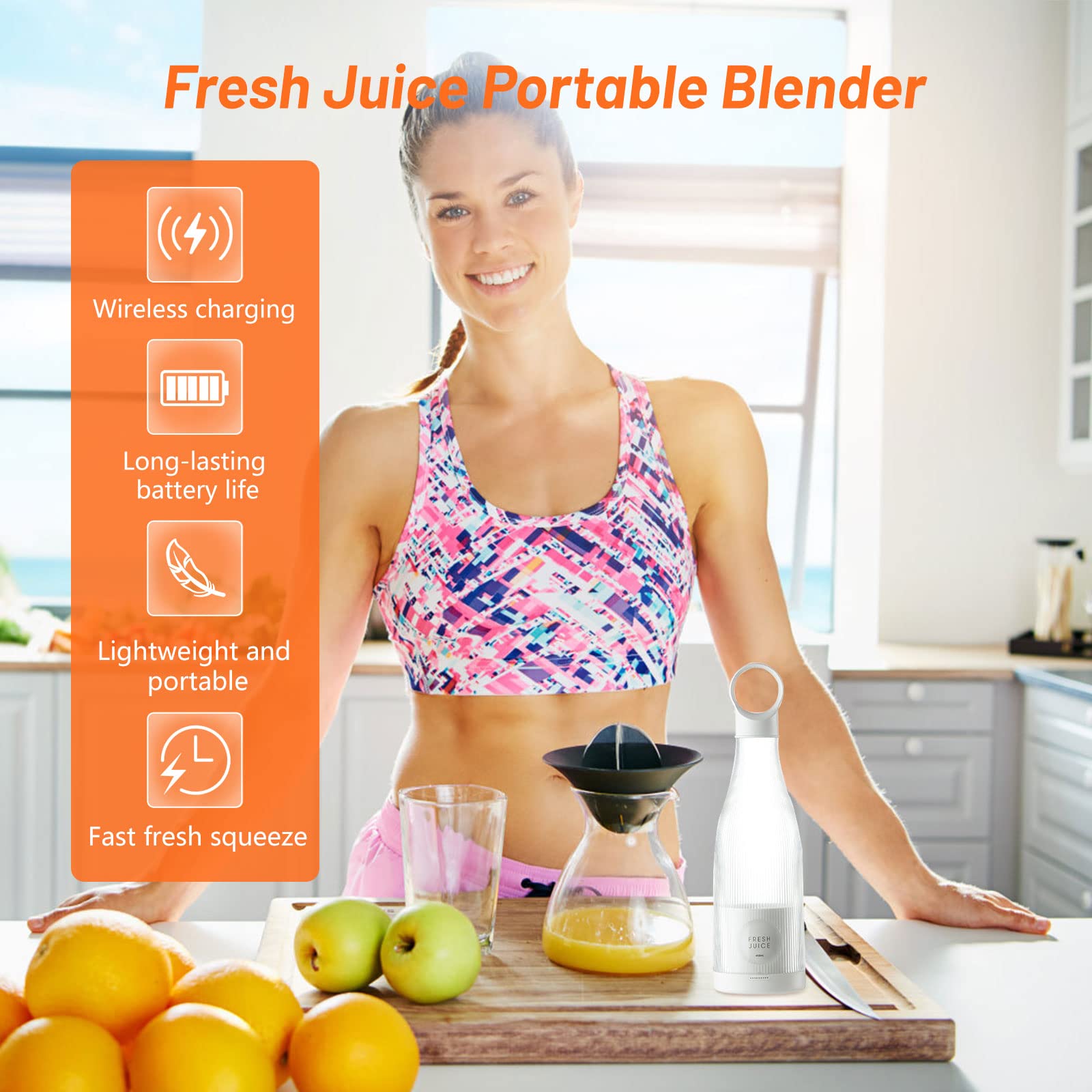 Mini Frullatore Portatile Frullatore Portatile USB Mf ArtShop - 380 Ml, 6 Lame Acciaio, Per Smoothie E Succhi, Blu Mini Frullatore Elettrico