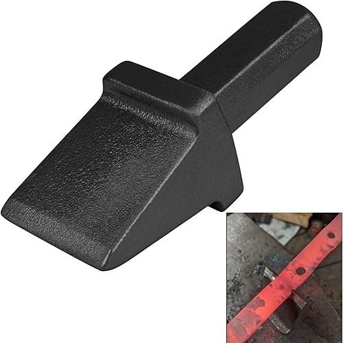 Miniatura 6 de Herramienta de corte resistente de yunque de herrero, herramienta de corte en caliente de eje de 3/4 pulgadas, herramienta de forja de yunque de