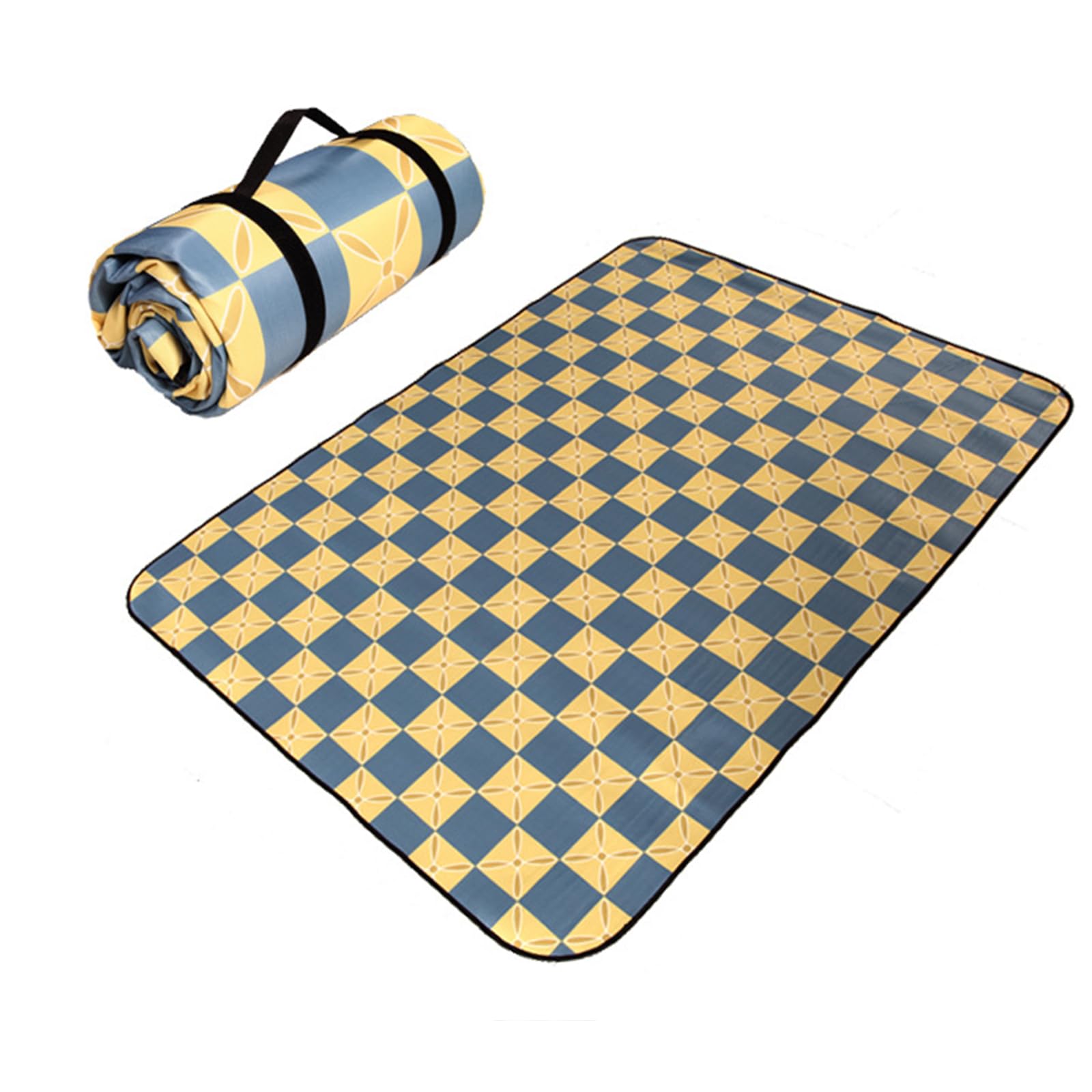 Manta de picnic impermeable – Gran alfombra de playa plegable de 300 x 300 cm, alfombra ligera al aire libre para camping, senderismo, fiestas, juegos de niños y uso de césped húmedo