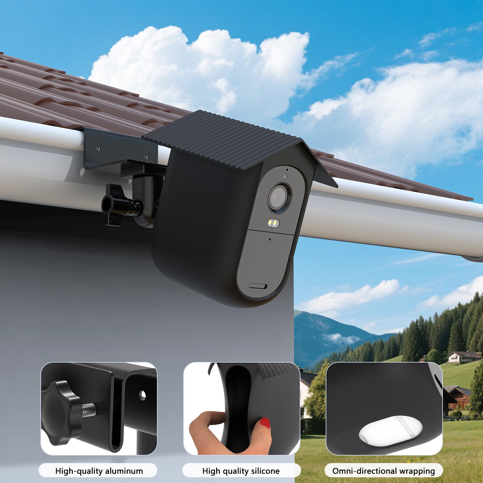 TIUIHU Gutter Mount for Arlo Essential 2 HD XL & Arlo Essential 3 2K XL Video Security Camera Outdoor Wireless - Image 3