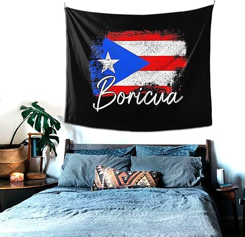 Miniatura 3 de ASYG Bonito tapiz decorativo de pared con bandera de Puerto Rico, tapiz artístico de bandera puertorriqueña para colgar en la pared, para sala de