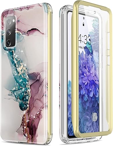 ESDOT - Funda resistente para Samsung Galaxy S20 FE 6.5 pulgadas, con protector de pantalla integrado, protección de grado militar con diseños