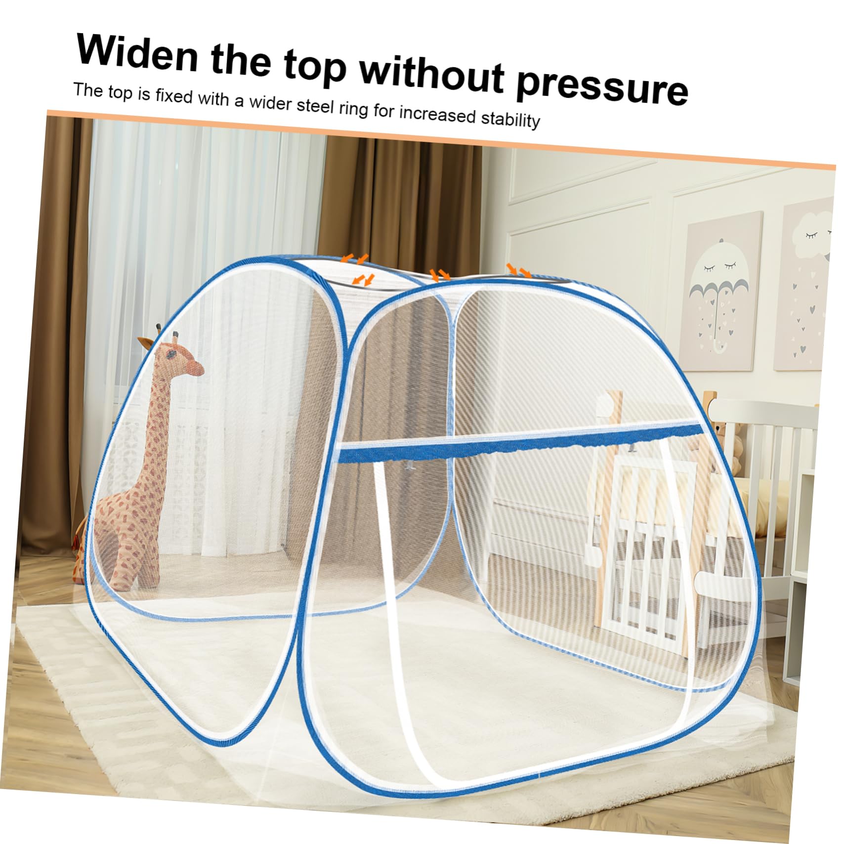Ciieeo Mosquitera Sola Puerta Plegable para Dormitorio Mosquitera para Cama para Habitación