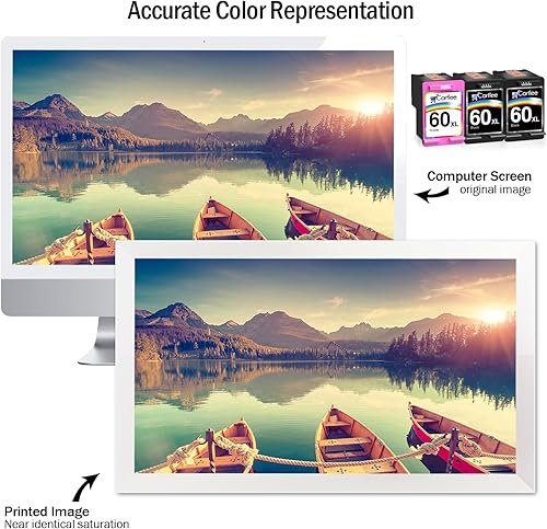 Miniatura 4 de Cartlee Cartucho de tinta remanufacturado 60XL 60 XL Reemplazo para HP Envy 100 110 120 Photosmart C4670 c4680 c4780 c4795 d110 Deskjet D2660 d2680