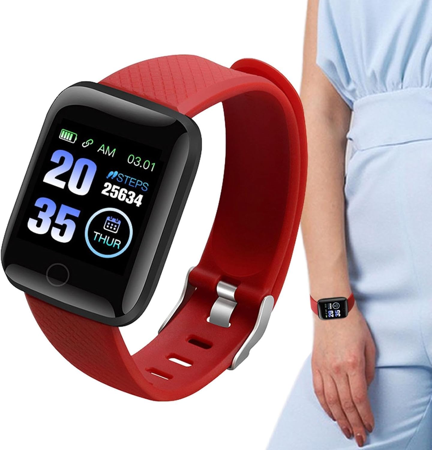 Firulab Heart Rate Monitor Watch 1.3in HD Screen Smartwatch USB IP67